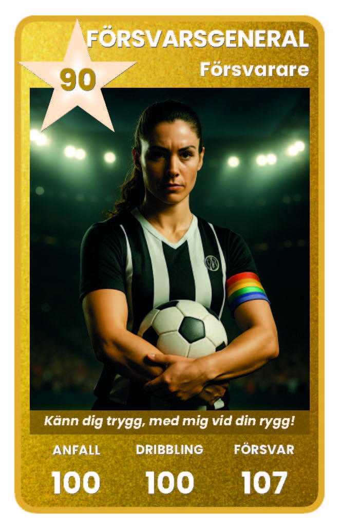 Försvarsgeneral – exempelkort